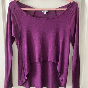 Naked Zebra long-sleeve asymmetrical crop top